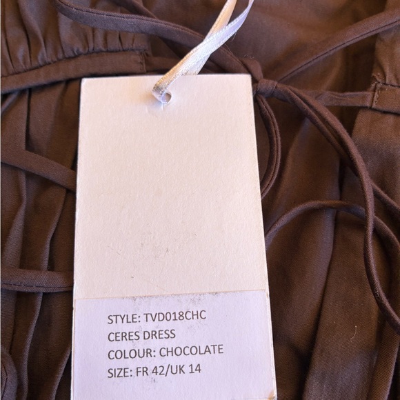 NWT TOVE Ceres Gathered Midi Dress in Brown
Size X-Large (FR 42/UK 14) - Picture 11 of 15
